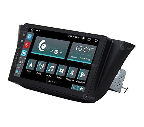 Jf Sound car audio system Autorradio de Ajuste Personalizado para Iveco Daily Android GPS Bluetooth WiFi Dab USB Pantalla táctil Full HD 9" procesador de 8 núcleos y comandos de Voz, Negro