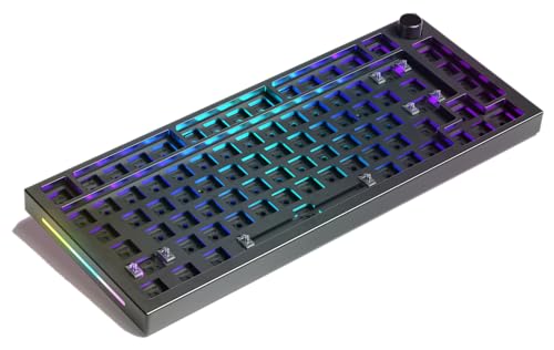 Glorious Gaming GMMK PRO 75% Barebones (solo carcasa) - Teclado gaming mecánico modular, TKL, carcasa de 1,5 kg, RGB, personalizable, switches de 5 pines, distribuciones internacional / ISO - Negro