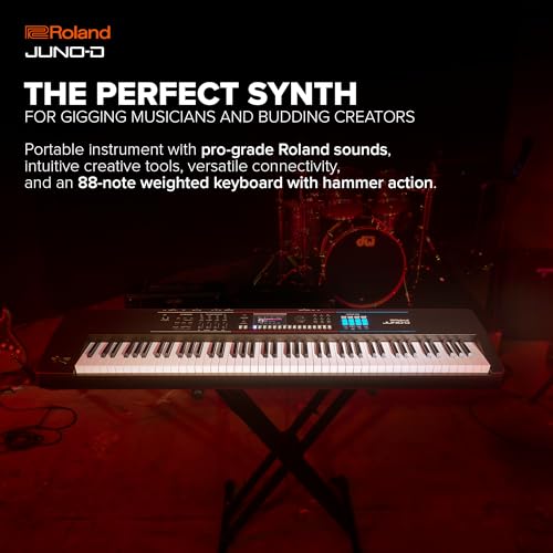 Sintetizador Roland JUNO-D8 | Teclado contrapesado de 88 notas con acción martillo | Generador ZEN-Core con más de 3.800 sonidos integrados | Intuitivas herramientas creativas