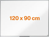 Nobo 1905239 - Pizarra Blanca Móvil Basic de Melamina 1200x900 mm, Superficie para Uso Ligero, Estructura de Aluminio, Giro Horizontal, Bandeja para Rotuladores, Ruedas con Freno, Blanca
