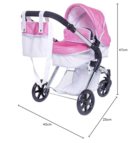 Roma Stephanie Single Dolls Pram - Sparkle 3-9 Years