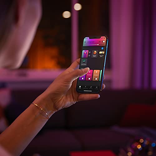 Philips Hue - Perifo Iluminación en carril Luz Blanca y de Colores - Set carril y 3 lámparas colgantes (negro) - 171.5cm - Anclajes incluidos
