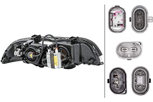 HELLA 1LL 008 052-591 DE/Halógena/Xenón Faro principal - por ej. BMW 5 (E39) - negro - ECE - para circulación por la izquierda - izquierda