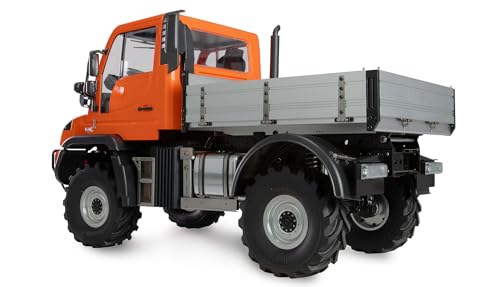 Amewi Mercedes-Benz Unimog 4WD 1:10 ARTR Orange RC - Soporte teledirigido con Licencia para vehículo