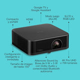 Epson Lifestudio Pop Plus EF-62B, proyector portátil Inteligente, Sound by Bose, Google TV, 4K Pro UHD, Uso en Interior/Exterior, 5 años de garantía*