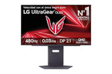 LG 27GX790A-B Monitor Ultragear, 26.5'', OLED, 2560x1440, 480Hz, 0,03ms, G-Sync Compatible y FreeSync Premium Pro, Pivotable, Morado Grisáceo