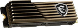MSI SPATIUM M570 SSD 1TO con Heatsink - Unidad SSD Interna PCIe 5.0 NVMe M.2, Lectura 9500 MB/s, Escritura 8500 MB/s, 3D NAND, Seguridad de Datos integrada, Center - Garantía de 5 años (700 TBW)