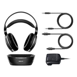 Philips SHD8850/12 - Auriculares para TV con Cargador, circumaurales, Diadema, inalámbricos/alámbricos, 75 dB, Negro