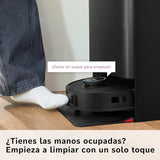 Bosch - Robot Spotless MAX CAM, BCRDW3BX, aspira y friega, Potencia 11.000 Pa, Almohadillas giratorias, estación Seca-húmeda, Visión Inteligente por luz estructurada, Cámara, Home Connect App, Negro