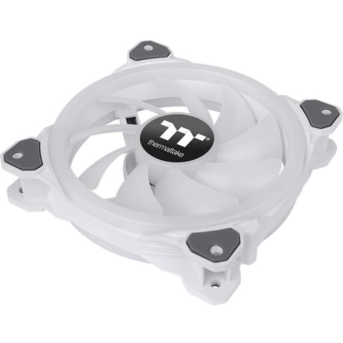 Thermaltake Riing Trio 12 RGB White TT Premium Edition - Paquete de 3, 120 mm, 3 anillos LED independientes de 16.8 millones de colores, con 30 LED direccionables, ventilador de caja/radiador,