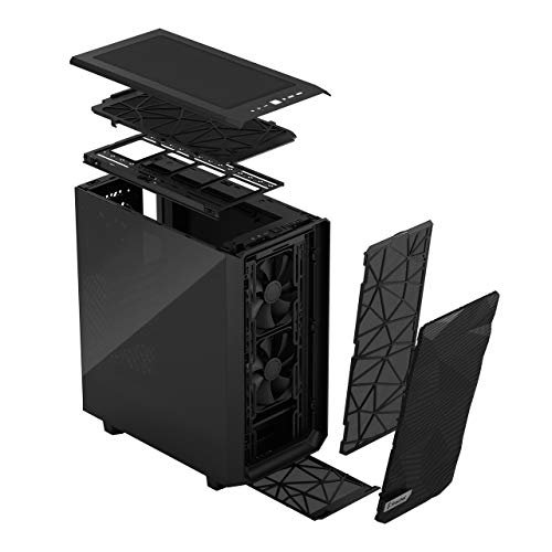 Fractal Caja Design MESHIFY 2 Compact Cristal Templado Negro Dark Tint (FD-C-MES2C-02)