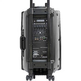 Ibiza - PORT15UHF-BT - Altavoz portátil 15"/800W MAX con 2 micrófonos (UHF), mando a distancia y funda protectora - Bluetooth, USB, SD & TWS - Autonomía de 6 a 8h - Speaker Box