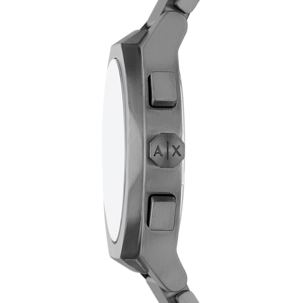 Armani Exchange Orologio da uomo, Movimento cronografo al quarzo e cassa da 42 mm con cinturino in Acciaio inossidabile