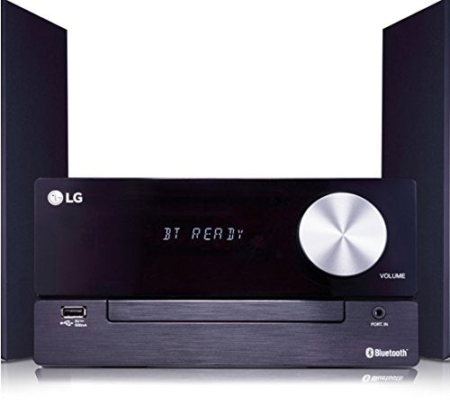 LG CM2460 - Microcadena, 2x50W, 2 Vías, 80 Hz-20 kHz, USB, Reproducción de CDs y USBs, Radio FM, Cadena de Música, Cadena para Fiestas, Panel LED, Sonido Personalizado, Color Negro