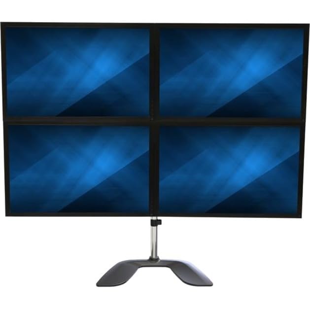 StarTech.com Soporte de Escritorio para 4 Monitores de hasta 32" VESA - Articulado - Acero y Aluminio - Base Multipantalla - (ARMQUADSS)