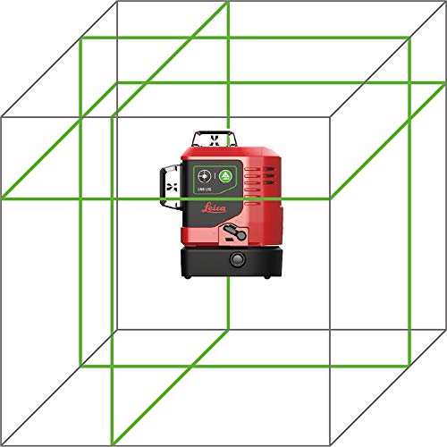 Leica Lino L6G: Nivel láser de línea de 3x360 grados con batería Li-Ion, cargador, adaptador magnético innovador y soporte para pared en una carcasa (láser verde, alcance de trabajo: 35 m)