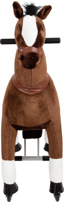 small foot Caballo de Montar con Ruedas de Felpa, Caballito de Juguete, hasta 50kg, para niños a Partir de 5 años, 12462