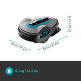 Gardena Robot cortacésped Smart SILENO Life 1500 m²: tecnología Lona AI, Control con aplicación, SensorControl, para Pendientes máx. 35 por ciento, Incl. Pasarela Inteligente, versión ES (19704-74)