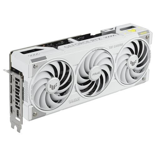 ASUS TUF Gaming GeForce RTX 5070 Ti 16 GB GDDR7 White OC Edition Tarjeta gráfica Gaming (PCIe 5.0, HDMI/DP 2.1, 3,125 Ranuras, Grado Militar, Revestimiento Protector, Ventiladores Axial-Tech)