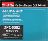 MAKITA DPO600Z PULIDORA ROTORBITAL BL 18V LXT 150MM, Multicolor (sin batería y cargador)