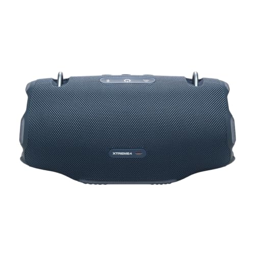 JBL Xtreme 4, altavoz bluetooth portátil con sonido JBL Pro, resistente al agua IP67, correa para el hombro, azul, Enchufe EU (tipo C)