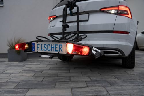 FISCHER Portabicicletas RoadLine Black para Embrague, portabicicletas para Coche, premontado, bloqueable, hasta 60 kg, Color Negro