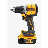 DEWALT DCD800P2T-QW - Taladro atornillador 18V, 2 velocidades, Motor sin escobillas, Portabrocas rápido de 13 mm, Luz LED, Incl. 2 baterías de 5,0 Ah, cargador y caja TSTAK