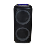 mooov 477371 - Altavoz Bluetooth Potente 200W Musicales, TWS portátil, 7 Efectos LED, Tomas USB, SD, Entrada para Micro, asa Extensible y Ruedas Estilo Trolley para fácil Transporte