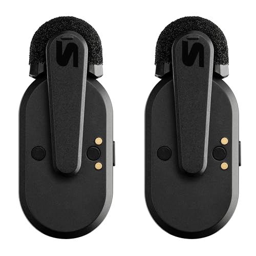 Shure MoveMic Two Kit- Pro Direct to Phone Micrófono inalámbrico Lavalier para iPhone y Android, Bluetooth Mini Mic, Carga de 24 horas, Configuración rápida, IPX4, Portable Clip Lavs (MV-TWO-KIT-Z6)