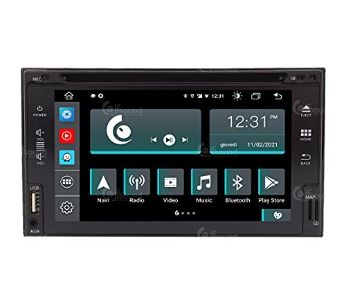 Radio de Coche universales 2 DIN Android GPS Bluetooth WiFi USB Dab+ Touchscreen 6.2" 8core Carplay AndroidAuto DVD