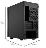 Fractal Design Define 7 Mini Black Brushed Aluminum/Steel Micro ATX Silent Mini Tower Computer Case
