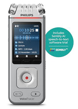 Philips VoiceTracer DVT4115 - Grabadora de Voz (8 GB, MP3 y PCM, 3 micrófonos de Alta fidelidad, reconocimiento de Voz, creación de resúmenes, Registros de sesiones y to-Dos)
