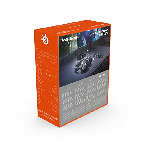 SteelSeries Arctis Nova Pro Wireless - Cascos Gaming Inalámbricos Multisistema - Controladores magnéticos de neodimio - Cancelación de Ruido - Infinity Power System - PC, PS5, PS4, Switch 2, Móvil
