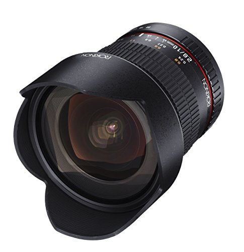 Rokinon Lente Ultra Gran Angular F2.8 ED AS NCS CS de 10 mm para cámaras Digitales Fuji X Mount (10M-FX), Color Negro