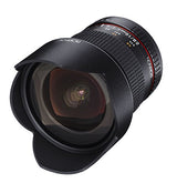 Rokinon Lente Ultra Gran Angular F2.8 ED AS NCS CS de 10 mm para cámaras Digitales Fuji X Mount (10M-FX), Color Negro