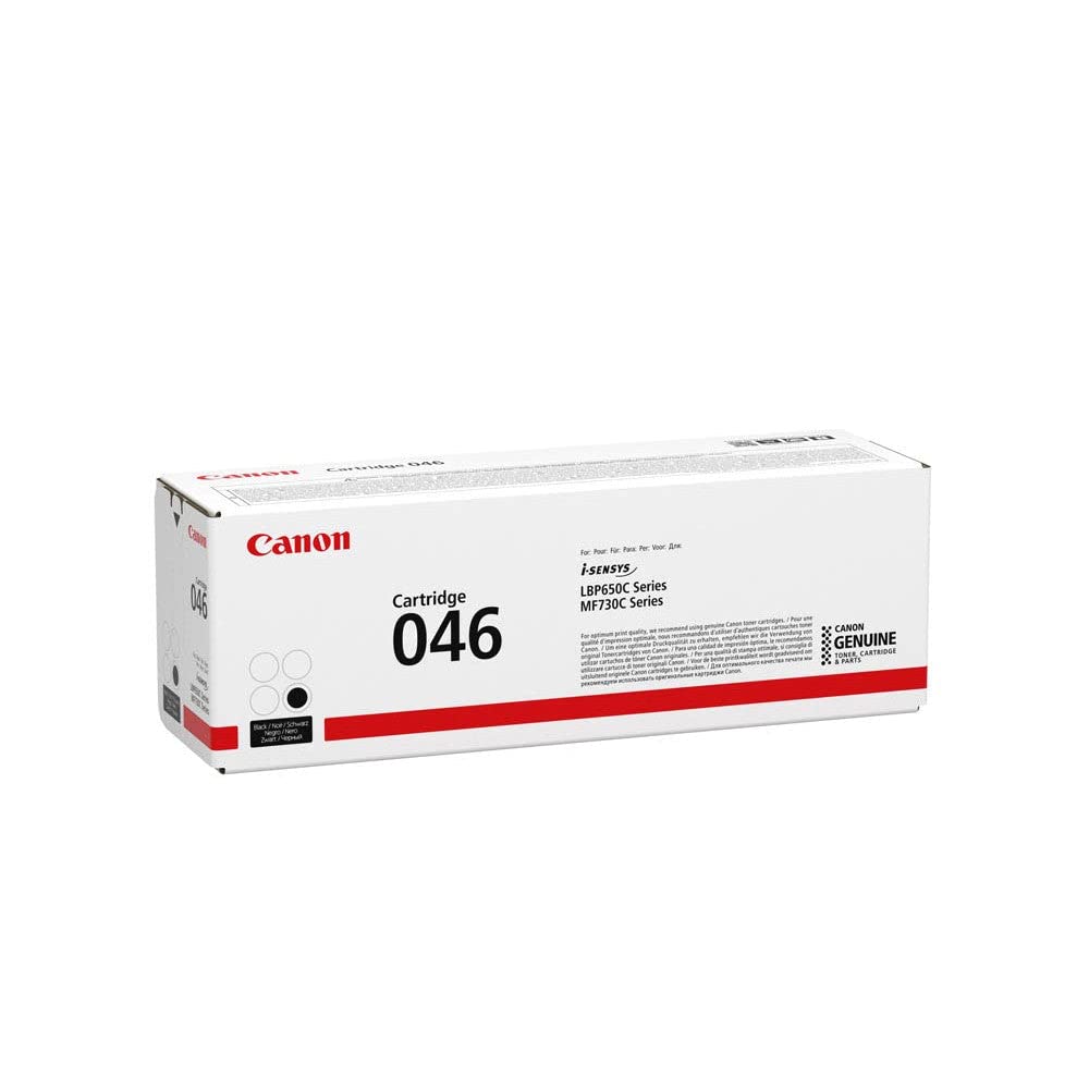 Canon cartucho 046 de tóner original negro para impresoras láser i-SENSYS LBP653Cdw, LBP654Cx,i-SENSYS MF732Cdw, MF734Cdw, MF735Cx