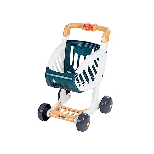 Smoby- Supermercado Maxi con Carrito- Caja Registradora Sin Función Real, Zona de Embolsado, Lector de Código de Barras, Balanza, Frigorífico y 50 Accesorios, Juguete Niños Niñas 3 años (7600350242)