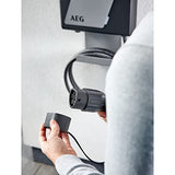 AEG Wallbox WB 22 FI - Estación de Carga para Coche eléctrico o híbrido, 22 kW, 400 V, con Interruptor FI Tipo B, 3 Fases, Cable de Carga de 5 m, Tipo 2 enchufes, IP 45, indicador LED de Estado