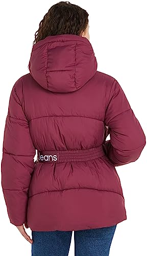 Calvin Klein Jeans Logo Belt Short Puffer, Chaquetas acolchadas Mujer, Morado (Amaranth), L