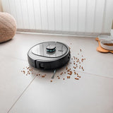 Cecotec Robot Aspirador Conga 9590 Spin Revolution Ultra Power Navegación Láser Inteligente, 10.000 Pa, Máx 240 min autonomía, Mopas giratorias. Cepillo de Silicona, Óptimo para Pelo de Mascotas