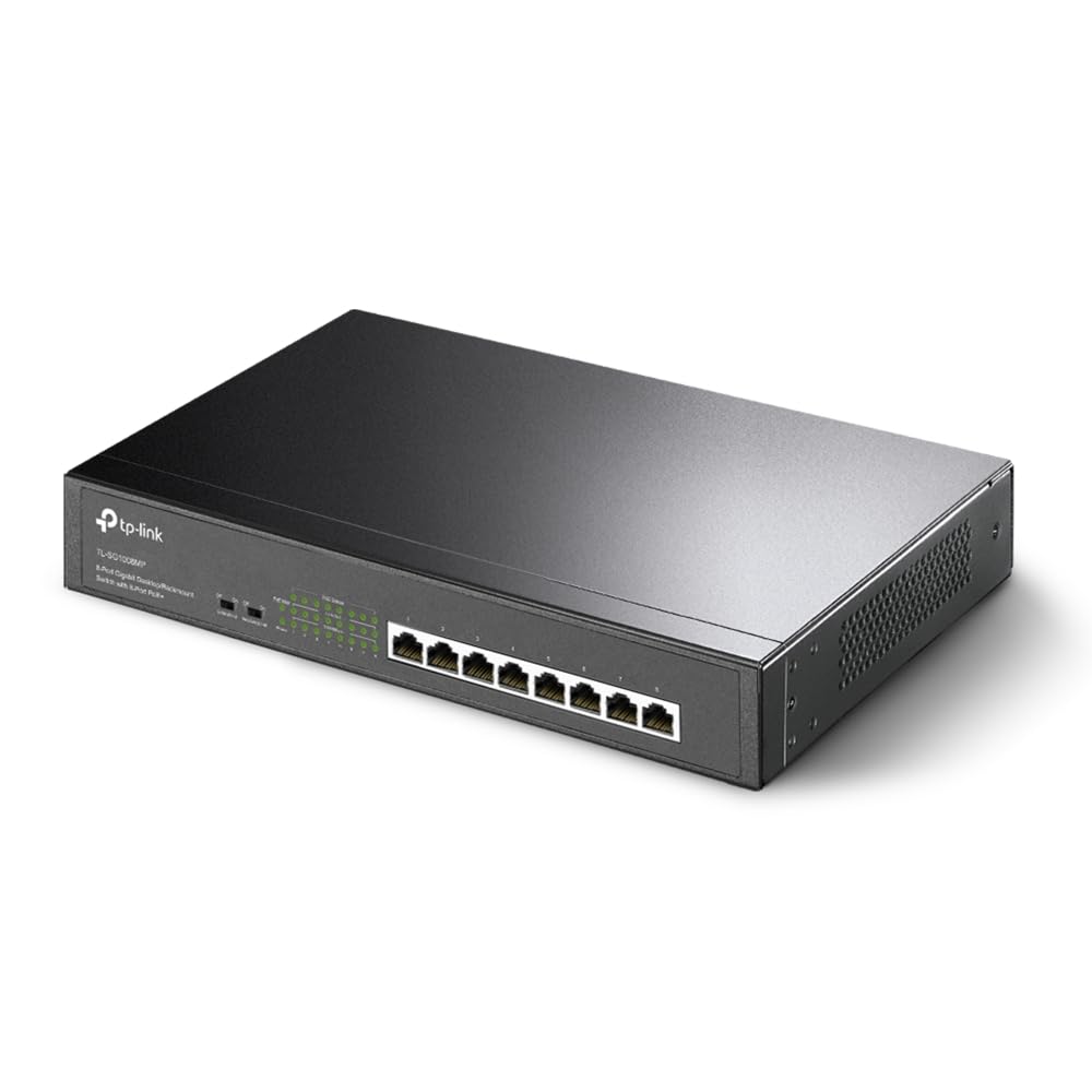TP-Link TL-SG1008MP - Conmutador de Escritorio y Montaje en Rack (8 Puertos, PoE+)