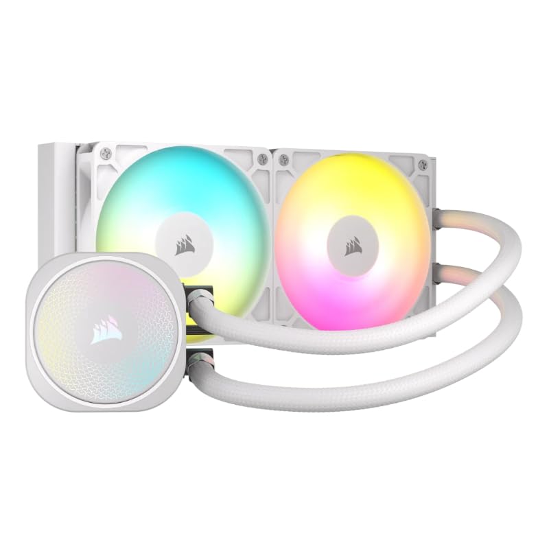 Refrigeración líquida - sistema de enfriamiento eficiente, 240 mm, iluminación A-RGB, compatibilidad con múltiples sockets, diseño elegante en blanco.* #*