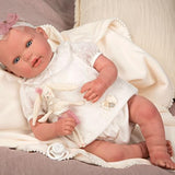 ARIAS - Muñeca Reborn Naroa de 45 cm con Manta y Muñequito, Bebé Realista con Ropita, Chupete y Chupetero, Extremidades de Vinyl y Cuerpo Blando, Juguete para Niños y Niñas +3 años (ARI98088)
