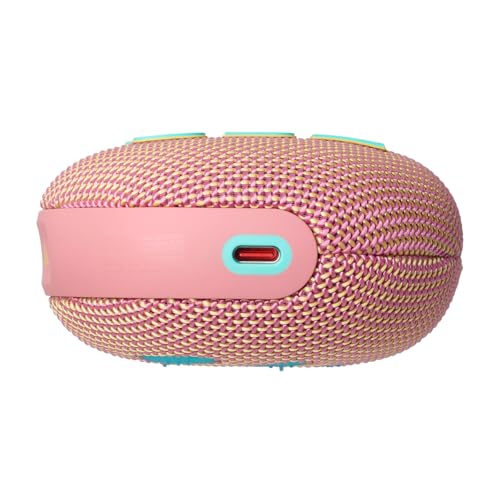 JBL Clip 5, Altavoz inalámbrico portátil con Bluetooth, resistente al agua y al polvo IP67, hasta 12h de reproducción y más con Playtime Boost activado, rosa
