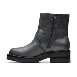 Clarks Hebilla Rebelle, Botas de Moda Mujer, Black Wlined Lea, 35.5 EU