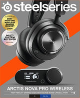 SteelSeries Arctis Nova Pro Wireless - Cascos Gaming Inalámbricos Multisistema - Controladores magnéticos de neodimio - Cancelación de Ruido - Infinity Power System - PC, PS5, PS4, Switch 2, Móvil