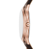 Michael Kors Reloj Slim Runway para Mujer, 38 mm, Movimiento trifuncional de Cuarzo con Correa de Piel