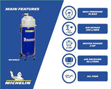 MICHELIN - Compresor de aire vertical MVX50/2 - Tanque de 50 litros - Sin aceite - Motor de 2 CV - Presión máxima 10 bar - Flujo de aire 220 l/min - 13,2 m³/h