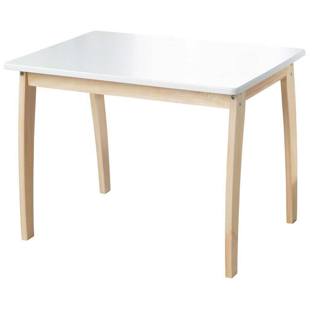 roba Mesa Infantil, Madera Maciza y MDF, con Tablero Lacado en Blanco