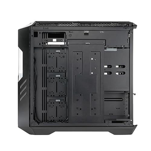 Cooler Master HAF 700 EVO Caja PC - Full Tower, Admite E-ATX, 5 Fans Preinstalados, Soportes de Radiador Giratorios, High-Airflow Cooling, Display LCD Real-Time, Aspas ARGB Edge-Lit